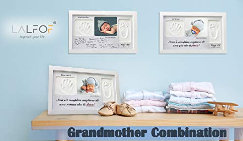 LALFOF® marco huellas bebe 7in1 Regalos originales para bebes recien nacidos con nombre personalizados,datos de nacimiento y huella bebe pie y manos, para padres primerizos y para mamas embarazadas LALFOF® marco huellas bebe 7in1 Regalos originales para bebes recien nacidos con nombre personalizados,datos de nacimiento y huella bebe pie y manos, para padres primerizos y para mamas embarazadas