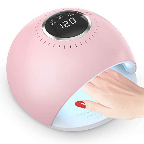 Laluztop Lámpara LED UV Uñas 84W Secador de Uñas Profesional LED UV Gel Curado Máquina con 42 Lámparas de Secado Rápido, Sensor Automático, Temporizador 30s/60s/120s para Todos Gel