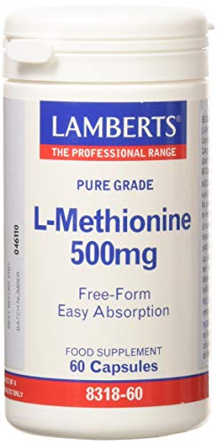 Lamberts L Metionina 500mg - 60 Cápsulas Lamberts L Metionina 500mg - 60 Cápsulas