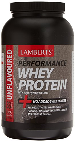 Lamberts Whey Protein Suplemento para Deportistas, sin Sabor - 1000 gr