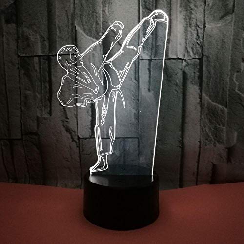Lámpara De Noche Niños Lámpara De Ilusión Óptica Lámpara Luz Nocturna Taekwondo 16 Colores Cambio Touch Control Con Cable Usb Y Control Remoto Decoración De Escritorio Lámpara De Noche Niños Lámpara De Ilusión Óptica Lámpara Luz Nocturna Taekwondo 16 Colores Cambio Touch Control Con Cable Usb Y Control Remoto Decoración De Escritorio