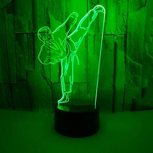Lámpara De Noche Niños Lámpara De Ilusión Óptica Lámpara Luz Nocturna Taekwondo 16 Colores Cambio Touch Control Con Cable Usb Y Control Remoto Decoración De Escritorio Lámpara De Noche Niños Lámpara De Ilusión Óptica Lámpara Luz Nocturna Taekwondo 16 Colores Cambio Touch Control Con Cable Usb Y Control Remoto Decoración De Escritorio