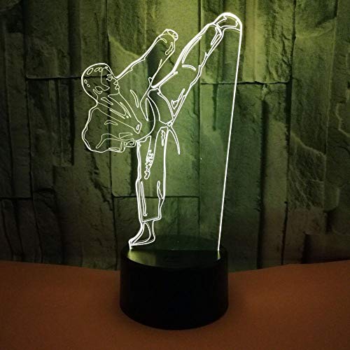 Lámpara De Noche Niños Lámpara De Ilusión Óptica Lámpara Luz Nocturna Taekwondo 16 Colores Cambio Touch Control Con Cable Usb Y Control Remoto Decoración De Escritorio Lámpara De Noche Niños Lámpara De Ilusión Óptica Lámpara Luz Nocturna Taekwondo 16 Colores Cambio Touch Control Con Cable Usb Y Control Remoto Decoración De Escritorio