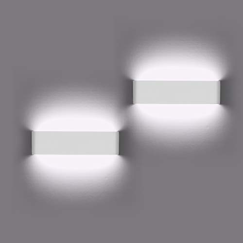 Lámpara de Pared LED para Interior, 2 unidades, 12 W, Lámpara de Pared más Clara, Moderna Iluminación de Pared, Perfecta Para Dormitorio, Dalón, Escaleras y Cuarto de Baño, Luz Blanco Frío Lámpara de Pared LED para Interior, 2 unidades, 12 W, Lámpara de Pared más Clara, Moderna Iluminación de Pared, Perfecta Para Dormitorio, Dalón, Escaleras y Cuarto de Baño, Luz Blanco Frío