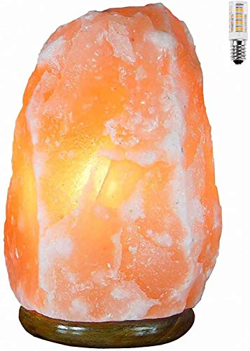 Lámpara de Sal del Himalaya Natural 4-6 Kg + 1 Bombilla de Led de Repuesto Enchufe Europeo Lámpara de Sal del Himalaya Natural 4-6 Kg + 1 Bombilla de Led de Repuesto Enchufe Europeo