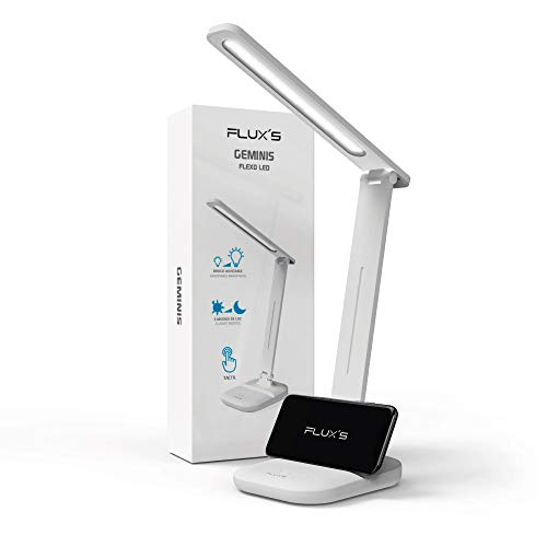 Lámpara Escritorio LED FLUX'S, Flexo de Mesa con 3 Modos y Brillo Regulable, Control Táctil y Plegable, Bajo Consumo, Anti Fatiga, para Leer, Estudiar, Teletrabajar Lámpara Escritorio LED FLUX'S, Flexo de Mesa con 3 Modos y Brillo Regulable, Control Táctil y Plegable, Bajo Consumo, Anti Fatiga, para Leer, Estudiar, Teletrabajar