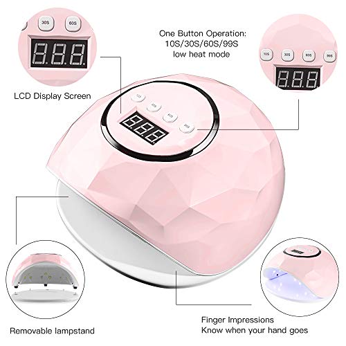 Lampara LED Uñas 72W Profesional Secador de Uñas LED UV Lampara Uñas Gel Semipermanentes Maquina Uñas Luz UV Nail Lamp con Sensor Automatico, 4 Temporizadores Manicura/Pedicure Nail Art Hogar el Salón Lampara LED Uñas 72W Profesional Secador de Uñas LED UV Lampara Uñas Gel Semipermanentes Maquina Uñas Luz UV Nail Lamp con Sensor Automatico, 4 Temporizadores Manicura/Pedicure Nail Art Hogar el Salón