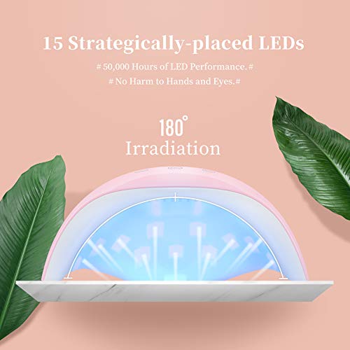 Lámpara LED Uñas Secador de Uñas para esmalte de uñas de gel Sensor automático de 30 W con 3 temporizadores preestablecidos (30 s, 60 s, 90 s) Auto Power On Off ELEHOT Lámpara LED Uñas Secador de Uñas para esmalte de uñas de gel Sensor automático de 30 W con 3 temporizadores preestablecidos (30 s, 60 s, 90 s) Auto Power On Off ELEHOT