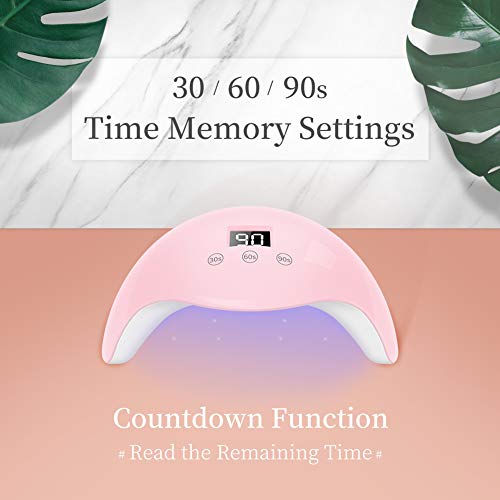 Lámpara LED Uñas Secador de Uñas para esmalte de uñas de gel Sensor automático de 30 W con 3 temporizadores preestablecidos (30 s, 60 s, 90 s) Auto Power On Off ELEHOT Lámpara LED Uñas Secador de Uñas para esmalte de uñas de gel Sensor automático de 30 W con 3 temporizadores preestablecidos (30 s, 60 s, 90 s) Auto Power On Off ELEHOT