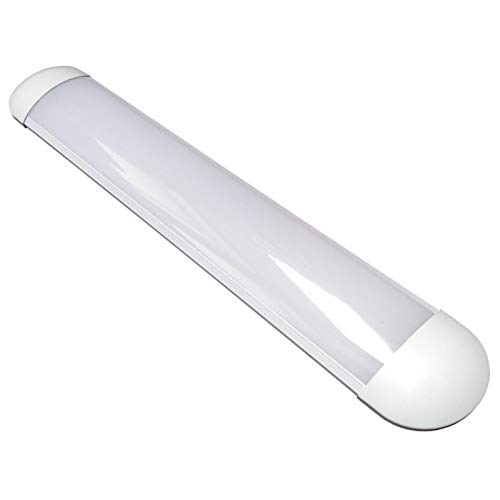 Lámpara Luminaria 60 cm PLUS 36w. Color Blanco Frio (6500K). Tubo led integrado T8. 3400 Lumenes. Regleta led slim. IP44.