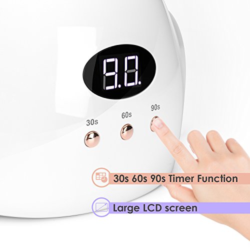 Lámpara Secador de Uñas, Carttiya LED/UV Gel Esmalte de Uñas Curado Luz Máquina, Con Sensor Automático y Pantalla LCD Para Manicura/Pedicure Nail Art en el Hogar y el Salón,12W Lámpara Secador de Uñas, Carttiya LED/UV Gel Esmalte de Uñas Curado Luz Máquina, Con Sensor Automático y Pantalla LCD Para Manicura/Pedicure Nail Art en el Hogar y el Salón,12W