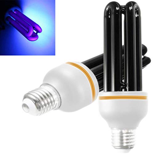 Lámpara UV E27, luz negra fluorescente ultravioleta bombilla CFL barra de discoteca lámpara germicida Pest Killing Light