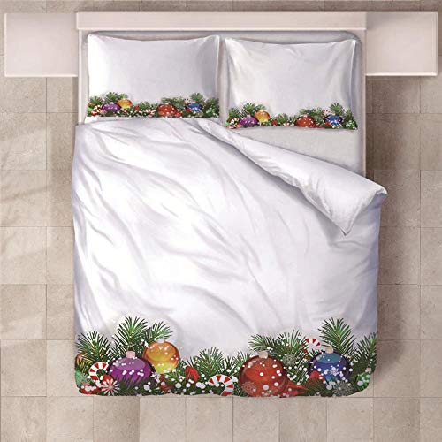 LAMPWF 3D Ropa de Cama 3 Piezas Juego de Ropa de Cama con 220x240cm Funda de Edredón de Microfibra de 2 x 50x90cm Funda de Almohada Polyester Diseño de Impresión - Flor de Hongo