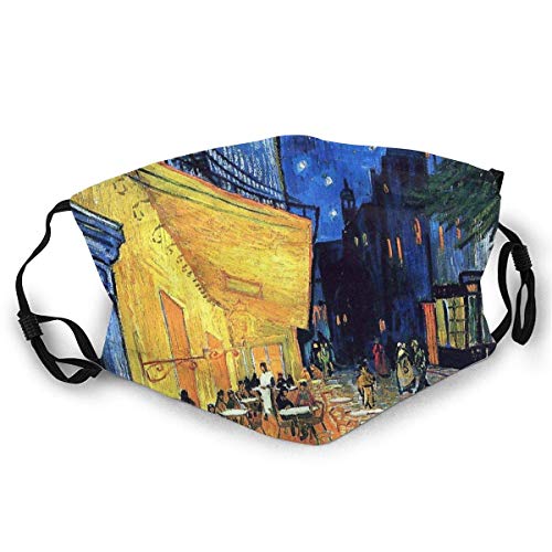 LANCHUN Andrews-GL Cara cómoda M-a-s-k Vincent Van Gogh – The Cafe Terrace On The Place De Forum In Arles At Nigh Sun-Proof Moda Bandana Headwear para pesca