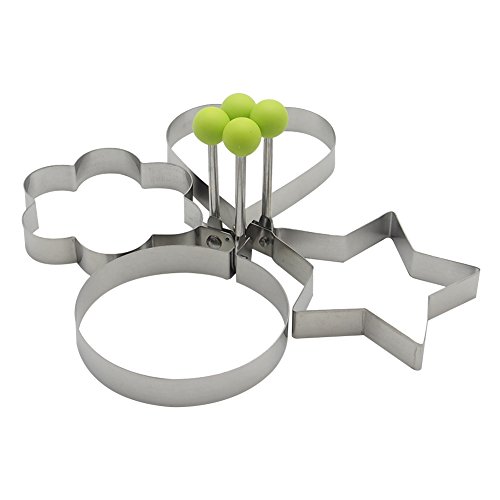 Lancoon 5Pcs Acero Inoxidable Anillos De Huevo Frito Molde Antiadherente Huevo Cocina con Forma De Huevo Frito Pancake Omelets Mold Anillos Anillos para Tortitas De Utensilios De Cocina KT31 Lancoon 5Pcs Acero Inoxidable Anillos De Huevo Frito Molde Antiadherente Huevo Cocina con Forma De Huevo Frito Pancake Omelets Mold Anillos Anillos para Tortitas De Utensilios De Cocina KT31