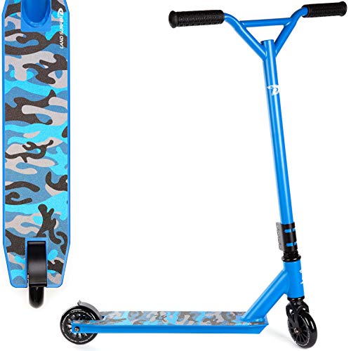 Land Surfer- Patinete de trucos y saltos, Azul Camuflaje Land Surfer- Patinete de trucos y saltos, Azul Camuflaje