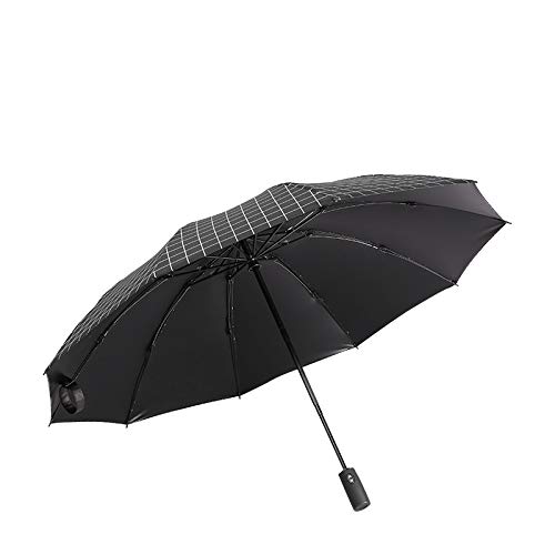 Langchao Paraguas Plegable automático 10K Vinilo Reverso Paraguas al Aire Libre Lluvia Paraguas sombrilla Desanimado 107cm10 Varilla de Paraguas