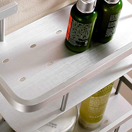 LANN 2-Tier Largo de los estantes de la Puerta con Ganchos Diseño/Drenaje, Aluminio del Espacio de Almacenamiento Baño Ducha Caddies Rakcs de champú y cosmética, Metal Cesta Colgante, 26x14x65cm LANN 2-Tier Largo de los estantes de la Puerta con Ganchos Diseño/Drenaje, Aluminio del Espacio de Almacenamiento Baño Ducha Caddies Rakcs de champú y cosmética, Metal Cesta Colgante, 26x14x65cm