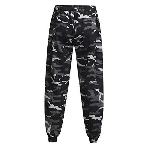 LANSKIRT Hombre Pantalones Chándal Jogger Deportivos Urbano Pantalón de Trabajo Ropa Fitness Deporte Pant Gym de Cintura Elastica con Cremallera y Bolsillos