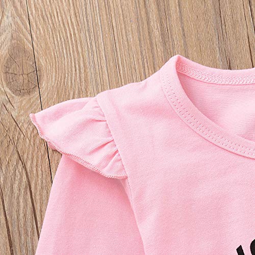 LANSKIRT Ropa para Recién Nacido Infantil bebé niñas Conjunto de Ropa de Trajes De Manga Larga Volantes Letras Impresas Tops + Pantalones + Banda de Pelo Invierno 3PCS LANSKIRT Ropa para Recién Nacido Infantil bebé niñas Conjunto de Ropa de Trajes De Manga Larga Volantes Letras Impresas Tops + Pantalones + Banda de Pelo Invierno 3PCS