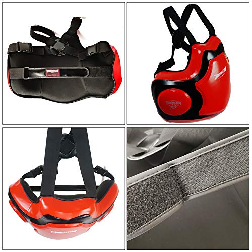 LAOLIU Protector de pecho, MMA, protección corporal, artes marciales profesionales, artes marciales, Muay Thai, Taekwondo, entrenamiento de karate (rojo) LAOLIU Protector de pecho, MMA, protección corporal, artes marciales profesionales, artes marciales, Muay Thai, Taekwondo, entrenamiento de karate (rojo)