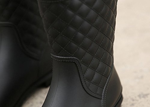 LaoZan Mujeres Botas Cálido y Impermeable para Otoño e Invierno - Negro - 37?Largo del pie 22.6-23.0 CM