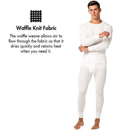 LAPASA Set de Ropa Térmica Waffle Knit Estilo GOFRES para Hombre M60