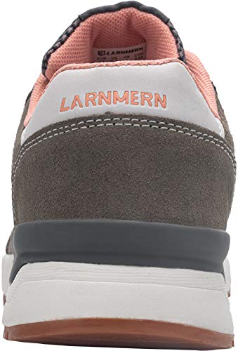 LARNMERN Zapatillas de Seguridad Mujer L9123 SB SRC con Punta de Acero Suave y cómodo Antideslizante 38.5,Gris