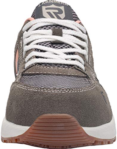 LARNMERN Zapatillas de Seguridad Mujer L9123 SB SRC con Punta de Acero Suave y cómodo Antideslizante 38.5,Gris