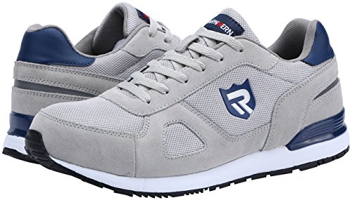 LARNMERN Zapatos de Seguridad Hombre Mujer con Puntera de Acero Zapatilla, Antideslizante ESD Comodos Calzado de Trabajo Industrial (Gris 42 EU) LARNMERN Zapatos de Seguridad Hombre Mujer con Puntera de Acero Zapatilla, Antideslizante ESD Comodos Calzado de Trabajo Industrial (Gris 42 EU)