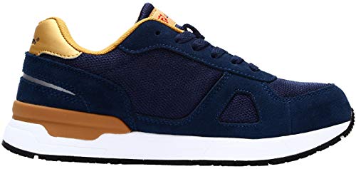 LARNMERN Zapatos de Seguridad para Hombre con Puntera de Acero Zapatillas de Seguridad Trabajo, Calzado de Industrial y Deportiva (41.5 EU, Azul)