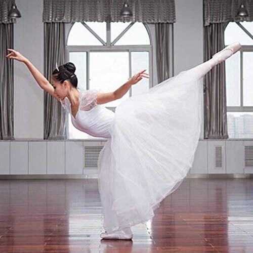 Las Mujeres de la Manga del Soplo del Ballet Blanco Vestido Largo Ballet Tutu Burbuja Falda Trajes de Rendimiento de Danza de Hadas