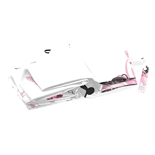 LASINSU Paraguas Resistente a la Intemperie,protección UV,Silueta Abstracta de una niña con alas Rosas y Vestido de Flores de Hadas de Primavera LASINSU Paraguas Resistente a la Intemperie,protección UV,Silueta Abstracta de una niña con alas Rosas y Vestido de Flores de Hadas de Primavera