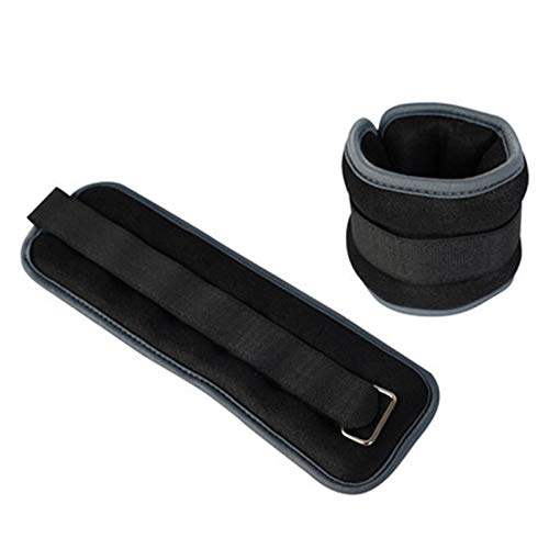 Lastres Tobillos Pesas para Piernas Tobilleras con Peso Diseño Reflectante y Correa Ajustable Tobillos Ejercicios Recuperación Caminando Corriendo Entrenamiento Muscular piernas Black,2kg*2