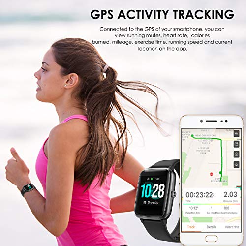 LATEC Reloj Inteligente, Impermeable IP68 Smartwatch Mujer Hombre niños Pulsera de Actividad Inteligente con Monitor de Sueño Contador de Caloría Pulsómetros Podómetro para iOS y Android (Negro) LATEC Reloj Inteligente, Impermeable IP68 Smartwatch Mujer Hombre niños Pulsera de Actividad Inteligente con Monitor de Sueño Contador de Caloría Pulsómetros Podómetro para iOS y Android (Negro)