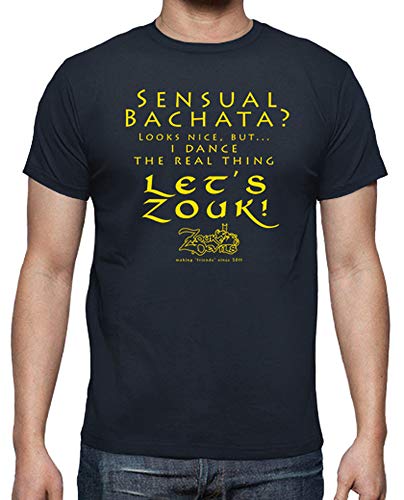 latostadora - Camiseta Bachata Front - Salsa para Hombre Azul Marino 3XL