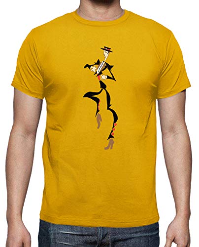 latostadora - Camiseta Bailaor Flamenco para Hombre Amarillo Mostaza XXL
