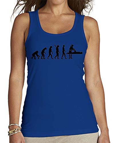 latostadora - Camiseta Fisioterapeuta Evolucin para Mujer Azul Royal XL