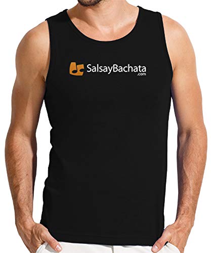 latostadora - Camiseta Logo Salsaybachatacom para Hombre Negro L