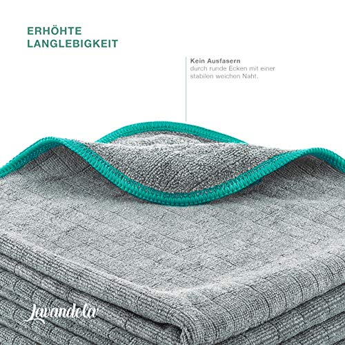LAVANDOLA Bayetas de Microfibra 5 Piezas, 30x30cm Extremadamente absorbentes y Suaves, para el hogar, la Cocina y el baño, paños de Microfibra LAVANDOLA Bayetas de Microfibra 5 Piezas, 30x30cm Extremadamente absorbentes y Suaves, para el hogar, la Cocina y el baño, paños de Microfibra