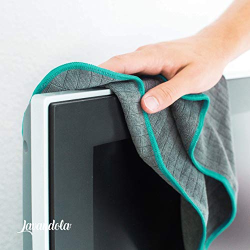 LAVANDOLA Bayetas de Microfibra 5 Piezas, 30x30cm Extremadamente absorbentes y Suaves, para el hogar, la Cocina y el baño, paños de Microfibra LAVANDOLA Bayetas de Microfibra 5 Piezas, 30x30cm Extremadamente absorbentes y Suaves, para el hogar, la Cocina y el baño, paños de Microfibra
