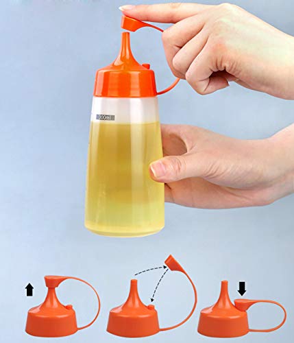 Lawei Paquete de 8 botellas de plástico para condimentos de 10 onzas – Botellas de plástico con tapas y medidas, botellas para salsa de tomate, barbacoa, salsas, jarabe, aderezos y más Lawei Paquete de 8 botellas de plástico para condimentos de 10 onzas – Botellas de plástico con tapas y medidas, botellas para salsa de tomate, barbacoa, salsas, jarabe, aderezos y más