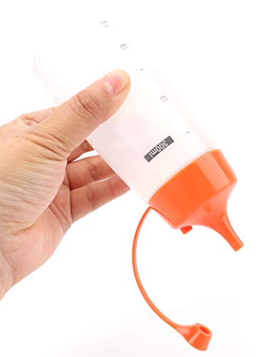 Lawei Paquete de 8 botellas de plástico para condimentos de 10 onzas – Botellas de plástico con tapas y medidas, botellas para salsa de tomate, barbacoa, salsas, jarabe, aderezos y más Lawei Paquete de 8 botellas de plástico para condimentos de 10 onzas – Botellas de plástico con tapas y medidas, botellas para salsa de tomate, barbacoa, salsas, jarabe, aderezos y más