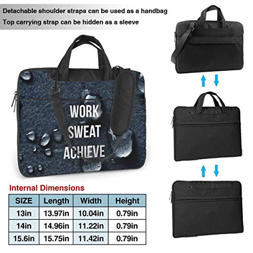 Lawenp Estuche para computadora portátil Bolsa para computadora Funda para manga Fitness Maletín impermeable para hombro 13 14 15.6 pulgadas