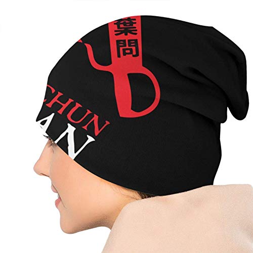 Lawenp Gorro de Punto, Wing Chun IP Man Skull Beanie Gorro de Cobertura de Invierno Informal para Hombres Mujeres Sombreros de Invierno Negro