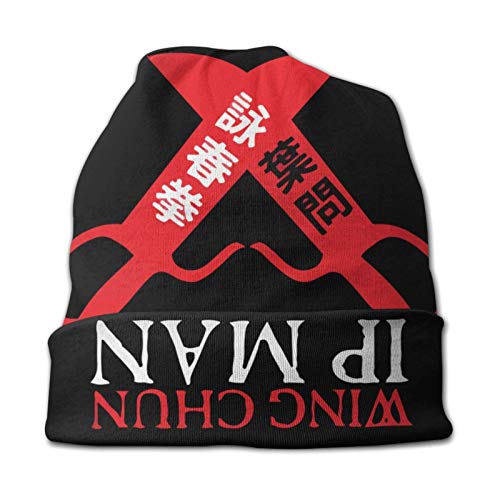 Lawenp Gorro de Punto, Wing Chun IP Man Skull Beanie Gorro de Cobertura de Invierno Informal para Hombres Mujeres Sombreros de Invierno Negro Lawenp Gorro de Punto, Wing Chun IP Man Skull Beanie Gorro de Cobertura de Invierno Informal para Hombres Mujeres Sombreros de Invierno Negro