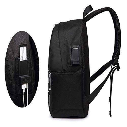 Lawenp Mochila USB Protein Gym Mochila para portátil de 17 Pulgadas Mochila Escolar para Viajes de Negocios