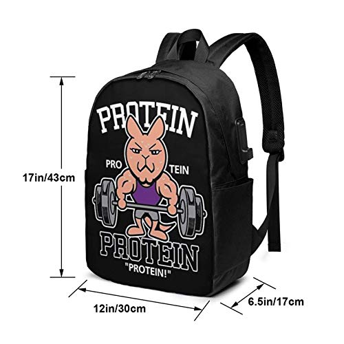 Lawenp Mochila USB Protein Gym Mochila para portátil de 17 Pulgadas Mochila Escolar para Viajes de Negocios Lawenp Mochila USB Protein Gym Mochila para portátil de 17 Pulgadas Mochila Escolar para Viajes de Negocios