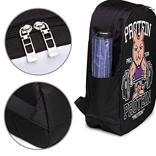 Lawenp Mochila USB Protein Gym Mochila para portátil de 17 Pulgadas Mochila Escolar para Viajes de Negocios