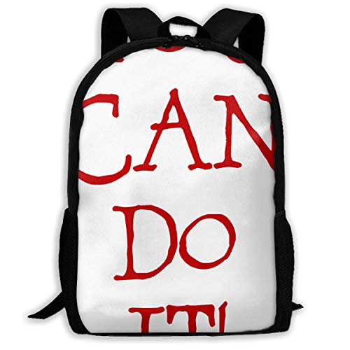Lawenp You Can Do It Fitness Girl with Dumbbells Sport Style Adult Unisex Mochila Rutina de Ejercicio, Logotipo de Fitness